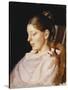 Portrait of Anna Ancher, the Artist's Wife-Michael Peter Ancher-Stretched Canvas