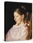 Portrait of Anna Ancher, the Artist's Wife-Michael Peter Ancher-Stretched Canvas