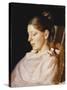 Portrait of Anna Ancher, the Artist's Wife-Michael Peter Ancher-Stretched Canvas