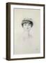 Portrait of Anna de Noailles (1876-1933)-Paul Cesar Helleu-Framed Giclee Print