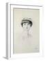 Portrait of Anna de Noailles (1876-1933)-Paul Cesar Helleu-Framed Giclee Print