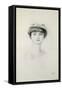 Portrait of Anna de Noailles (1876-1933)-Paul Cesar Helleu-Framed Stretched Canvas