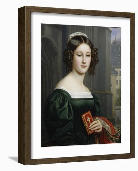 Portrait of Anna Hillmaier, 1829-Joseph Karl Stieler-Framed Giclee Print