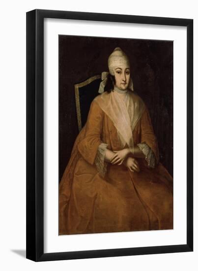 Portrait of Anna Leopoldovna, Regent of Russia (1718-174), Between 1740 and 1746-Ivan Yakovlevich Vishnyakov-Framed Giclee Print