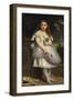 Portrait of Anna Mounteney Jephson, Full Length, Wearing a White Dress on an Terrace-William Adolphe Bouguereau-Framed Giclee Print