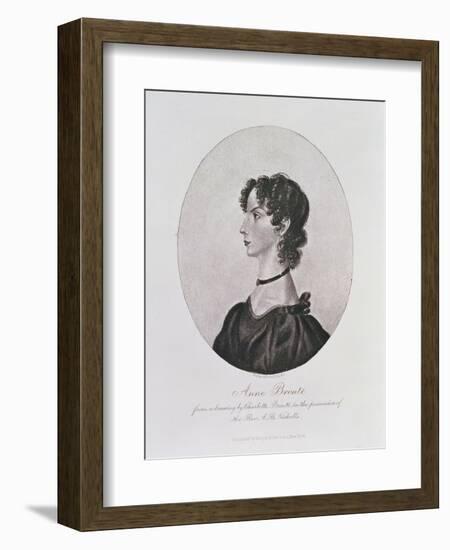 Portrait of Anne Bronte from a Drawing in the Possession of the Rev. A. B. Nicholls-Charlotte Bronte-Framed Giclee Print