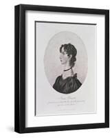 Portrait of Anne Bronte from a Drawing in the Possession of the Rev. A. B. Nicholls-Charlotte Bronte-Framed Giclee Print