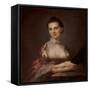 Portrait of Anne Gibbes, Mrs Edward Thomas, 1767 (Oil on Canvas)-John Wollaston-Framed Stretched Canvas