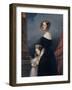 Portrait of Anne-Louise Alix de Montmorency, with Her Daughter, circa 1840-Claude-Marie Dubufe-Framed Giclee Print