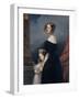 Portrait of Anne-Louise Alix de Montmorency, with Her Daughter, circa 1840-Claude-Marie Dubufe-Framed Giclee Print