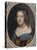 Portrait of Anne of Austria (1601-1066)-Robert Nanteuil-Stretched Canvas