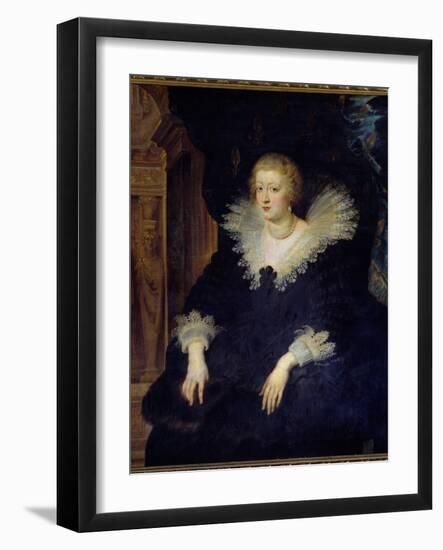 Portrait of Anne of Austria, Queen of France (1601-1666) Wife by Louis XIII (1601-1643) Painting By-Peter Paul Rubens-Framed Giclee Print