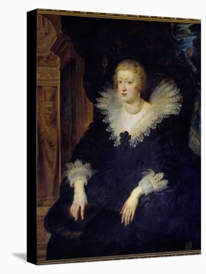 Portrait of Anne of Austria, Queen of France (1601-1666) Wife by Louis XIII (1601-1643) Painting By-Peter Paul Rubens-Stretched Canvas