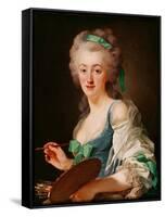 Portrait of Anne Vallayer-Coster, 1783-Alexander Roslin-Framed Stretched Canvas