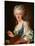 Portrait of Anne Vallayer-Coster, 1783-Alexander Roslin-Stretched Canvas