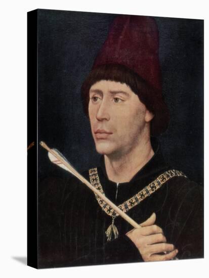Portrait of Antoine, Bastard of Burgundy, C1456-Rogier van der Weyden-Stretched Canvas