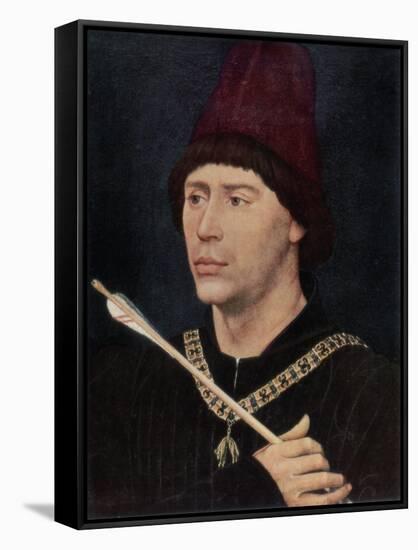 Portrait of Antoine, Bastard of Burgundy, C1456-Rogier van der Weyden-Framed Stretched Canvas