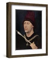 Portrait of Antoine, Bastard of Burgundy, C1456-Rogier van der Weyden-Framed Premium Giclee Print