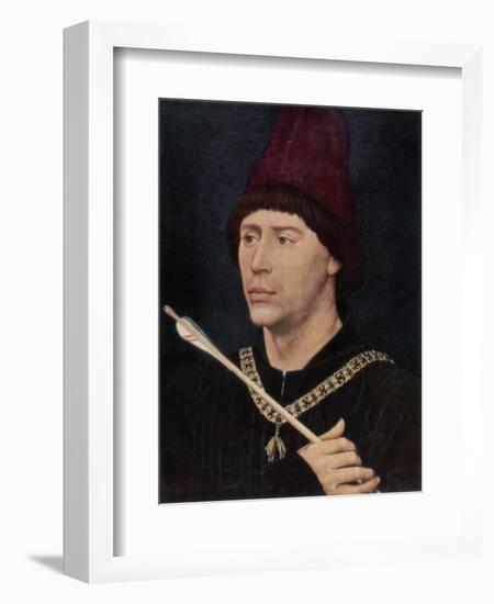 Portrait of Antoine, Bastard of Burgundy, C1456-Rogier van der Weyden-Framed Premium Giclee Print