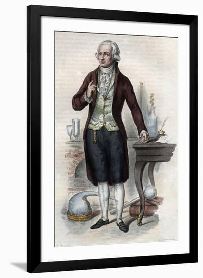 Portrait of Antoine Laurent de Lavoisier (1743-1794), French chemist-French School-Framed Giclee Print