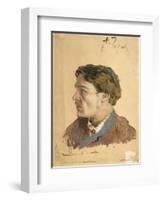 Portrait of Anton Chekhov (1860-1904)-Isaak Ilyich Levitan-Framed Giclee Print