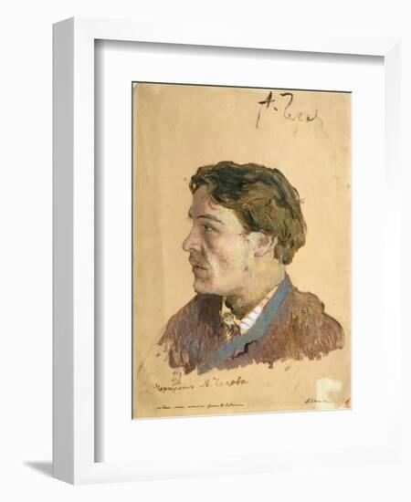Portrait of Anton Chekhov (1860-1904)-Isaak Ilyich Levitan-Framed Giclee Print