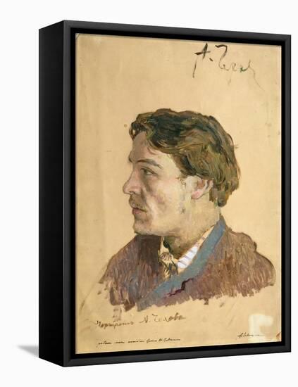 Portrait of Anton Chekhov (1860-1904)-Isaak Ilyich Levitan-Framed Stretched Canvas