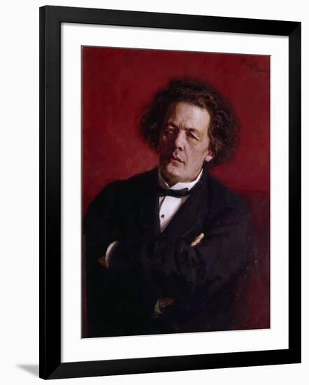 Portrait of Anton Grigoryevich Rubinstein, 1881-Ilya Efimovich Repin-Framed Giclee Print