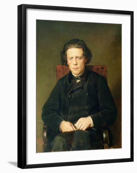 Portrait of Anton Rubinstein 1870-Vasili Grigorevich Perov-Framed Giclee Print