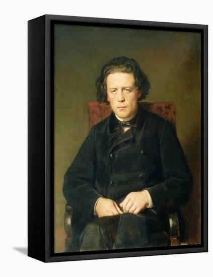 Portrait of Anton Rubinstein 1870-Vasili Grigorevich Perov-Framed Stretched Canvas