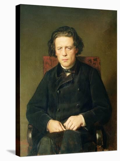 Portrait of Anton Rubinstein 1870-Vasili Grigorevich Perov-Stretched Canvas