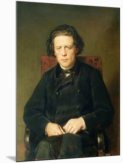 Portrait of Anton Rubinstein 1870-Vasili Grigorevich Perov-Mounted Giclee Print