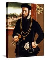 Portrait of Anton Rummel Von Liechtenan-Francesco Salviati-Stretched Canvas