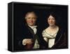 Portrait of Antonio Mongez and His Wife-Jacques-Louis David-Framed Stretched Canvas