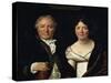 Portrait of Antonio Mongez and His Wife-Jacques-Louis David-Stretched Canvas