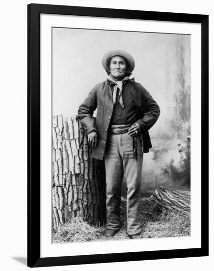 Portrait of Apache Leader Geronimo-null-Framed Photographic Print