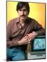 Portrait of Apple Co Founder Steve Jobs Posing with Apple Ii Computer-Ted Thai-Mounted Premium Photographic Print