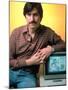 Portrait of Apple Co Founder Steve Jobs Posing with Apple Ii Computer-Ted Thai-Mounted Premium Photographic Print