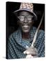 Portrait of Arbore Man, Omo Valley, Ethiopia-Peter Adams-Stretched Canvas