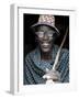 Portrait of Arbore Man, Omo Valley, Ethiopia-Peter Adams-Framed Photographic Print