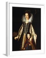 Portrait of Archduchess Maria Maddalena of Austria with Her Son Ferdinand Ii, 1622-23-Justus Sustermans-Framed Giclee Print