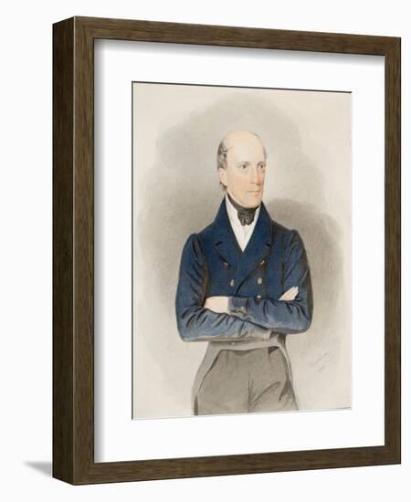 Portrait of Archduke John of Austria (1782-1859) (Watercolour on Paper)-Josef Nikolaus Kriehuber-Framed Giclee Print