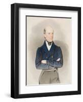 Portrait of Archduke John of Austria (1782-1859) (Watercolour on Paper)-Josef Nikolaus Kriehuber-Framed Giclee Print