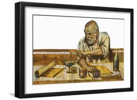 Portrait of Archimedes (Syracuse, 287 Bc-Syracuse, 212 BC), Mathematician and Physicist-null-Framed Giclee Print