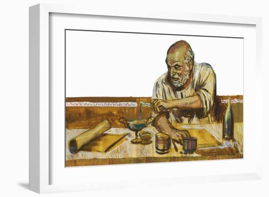 Portrait of Archimedes (Syracuse, 287 Bc-Syracuse, 212 BC), Mathematician and Physicist-null-Framed Giclee Print