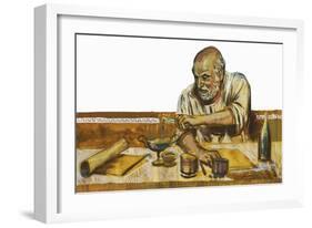 Portrait of Archimedes (Syracuse, 287 Bc-Syracuse, 212 BC), Mathematician and Physicist-null-Framed Giclee Print