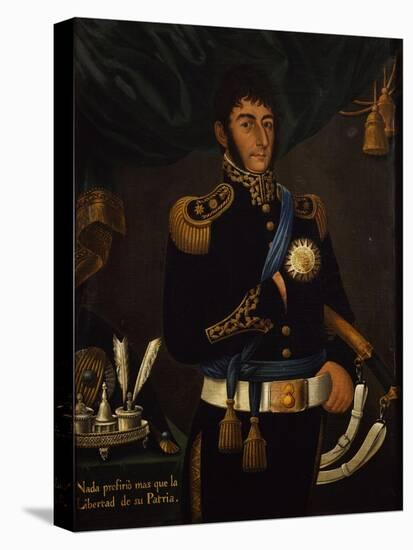 Portrait of Argentine General Jose De San Martin-null-Stretched Canvas