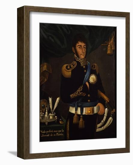 Portrait of Argentine General Jose De San Martin-null-Framed Giclee Print