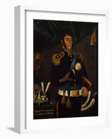 Portrait of Argentine General Jose De San Martin-null-Framed Giclee Print