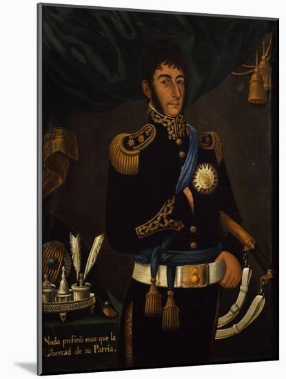 Portrait of Argentine General Jose De San Martin-null-Mounted Giclee Print